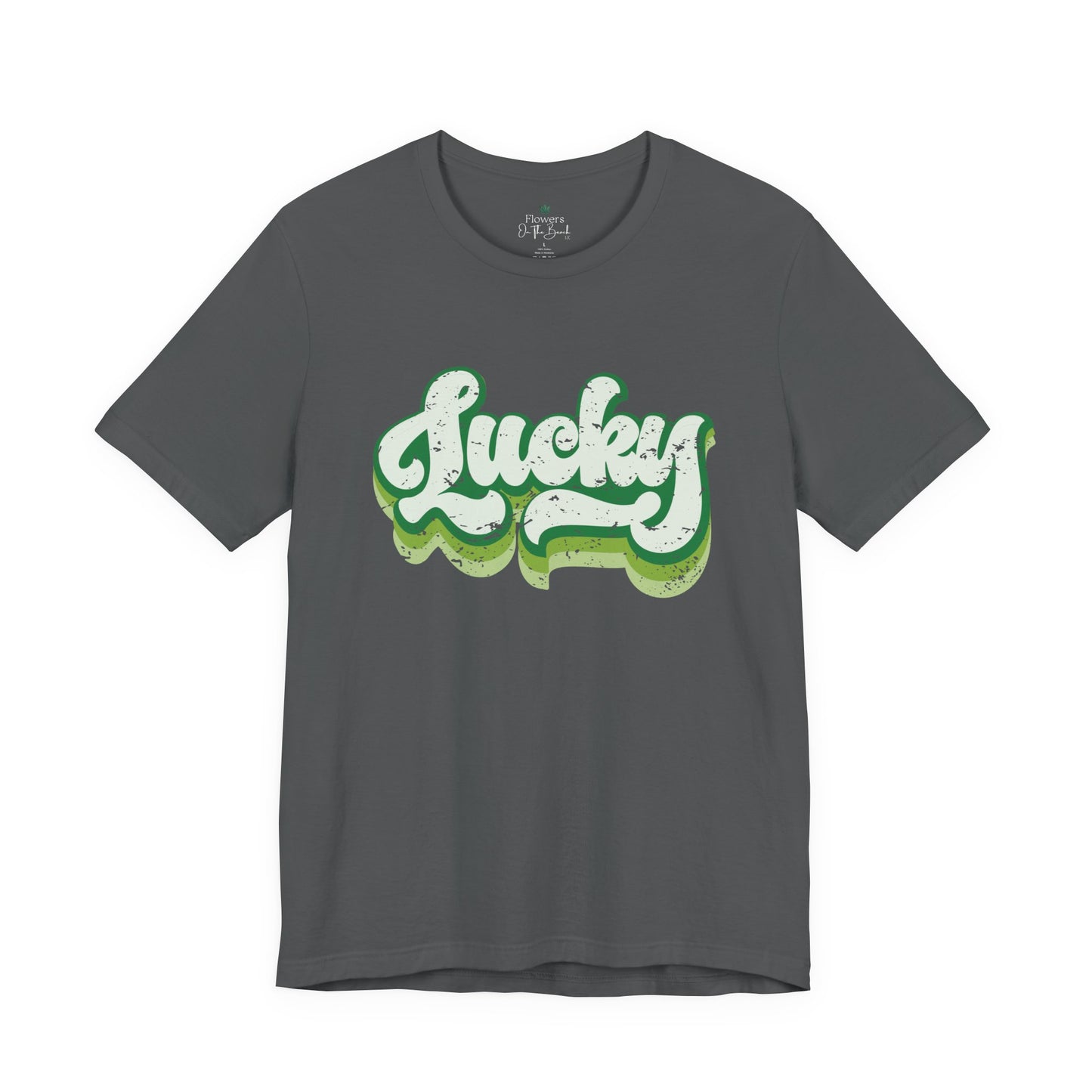 St Patrick's Day Lucky Tee, Simple Retro Unisex Jersey Shirt, Irish Shamrock Top, Green Clover T-Shirt Gift, Vintage Festival Clothing