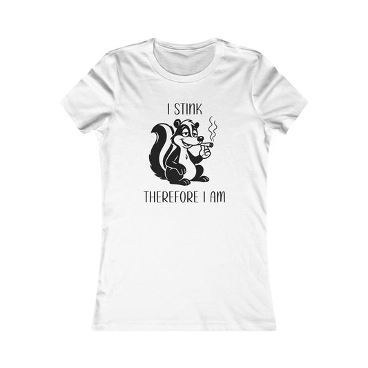 Women's 420 Graphic Tee with Skunk Design - I Stink Therefore I Am, Gift for Fun-Loving Friends, Casual Wear, Unique Humor T-Shirt, [...]