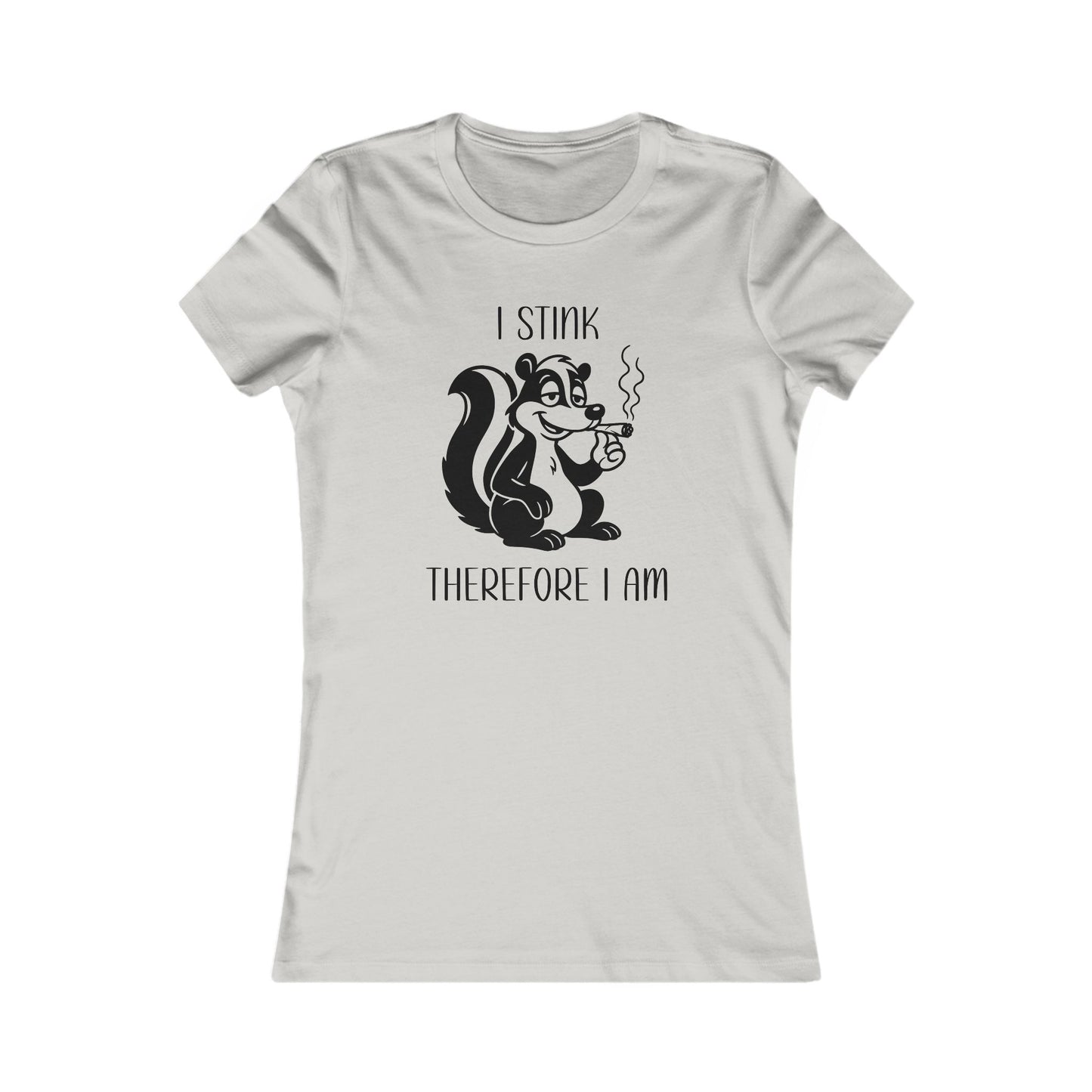 Women's 420 Graphic Tee with Skunk Design - I Stink Therefore I Am, Gift for Fun-Loving Friends, Casual Wear, Unique Humor T-Shirt, [...]