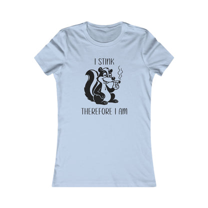 Women's 420 Graphic Tee with Skunk Design - I Stink Therefore I Am, Gift for Fun-Loving Friends, Casual Wear, Unique Humor T-Shirt, [...]