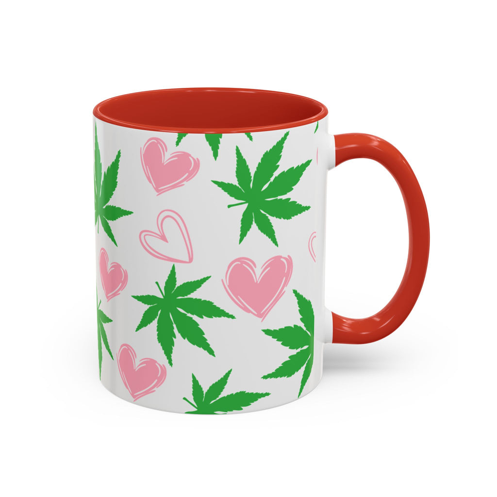 Hearts and Cannabis Ceramic Mug