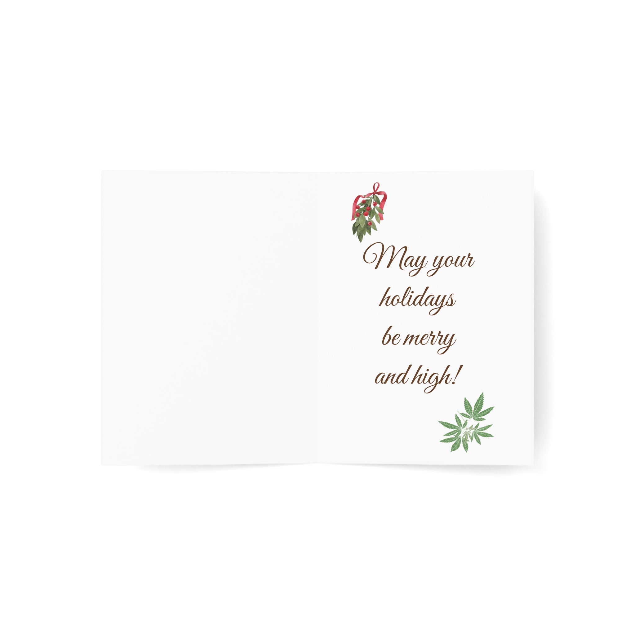 Cannabis-Themed Christmas Card, Oh Christmas Weed