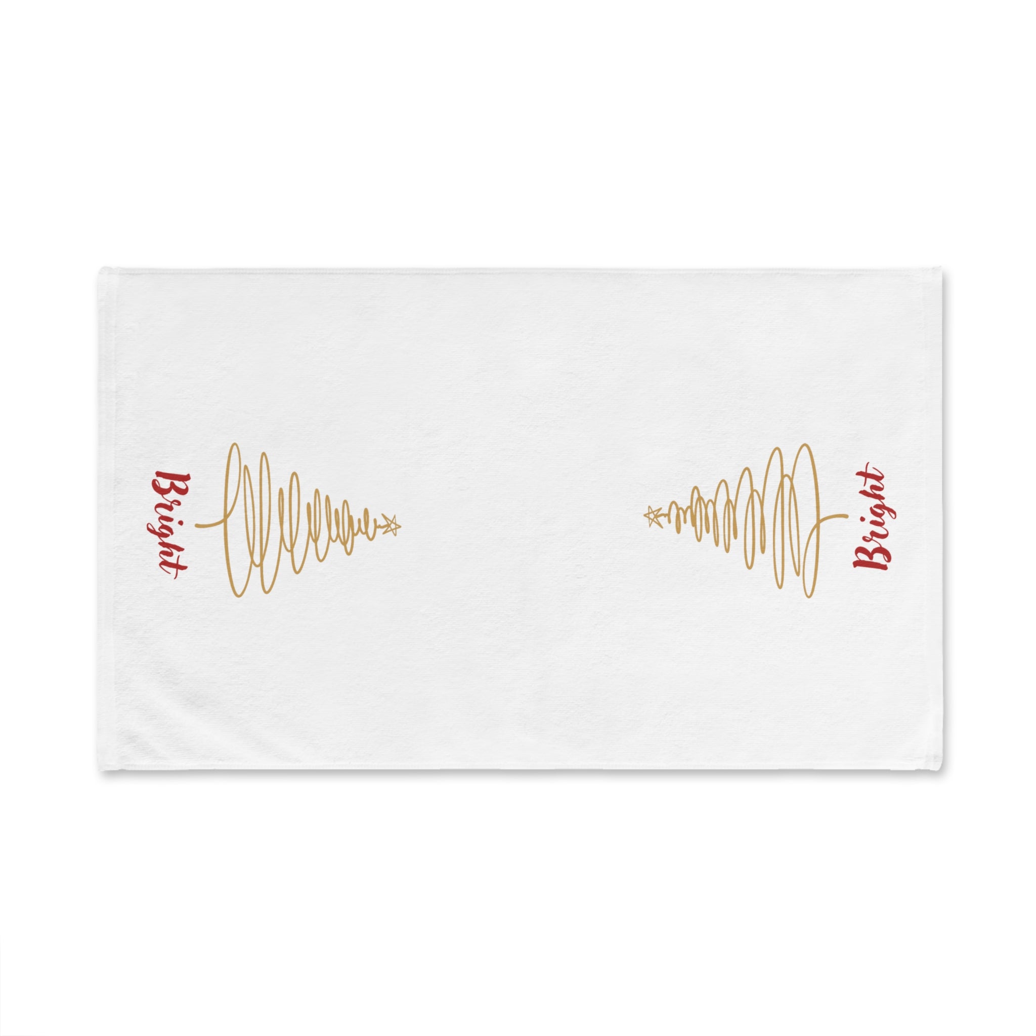 Minimalist Gold Christmas Tree Hand Towel