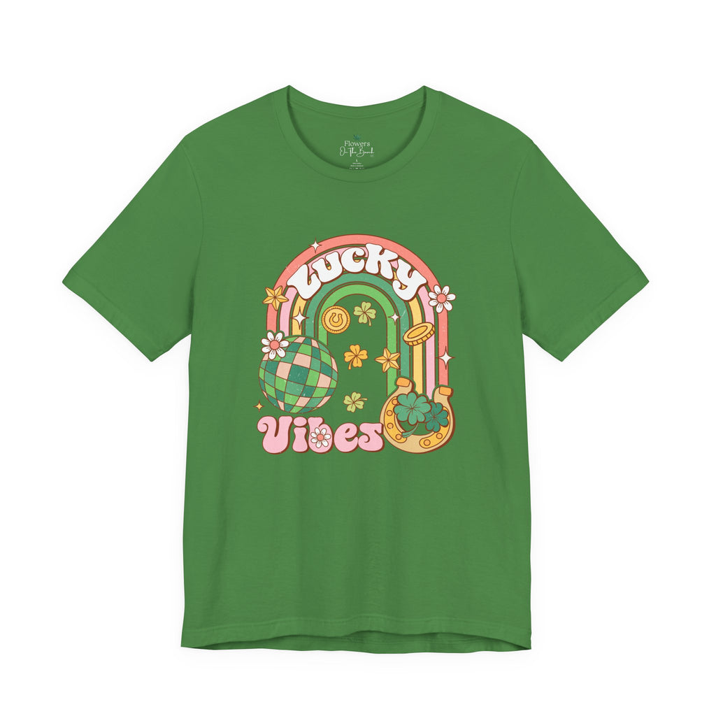 Lucky Vibes Rainbow Pot of Gold Retro Tee