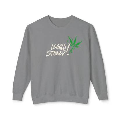 Stoner Gift Long-Sleeved T, Stoner Tshirt Gift, "Legally Stoned" Lightweight Sweatshirt, Gift for Stoner Friend, 420 Sweatshirt