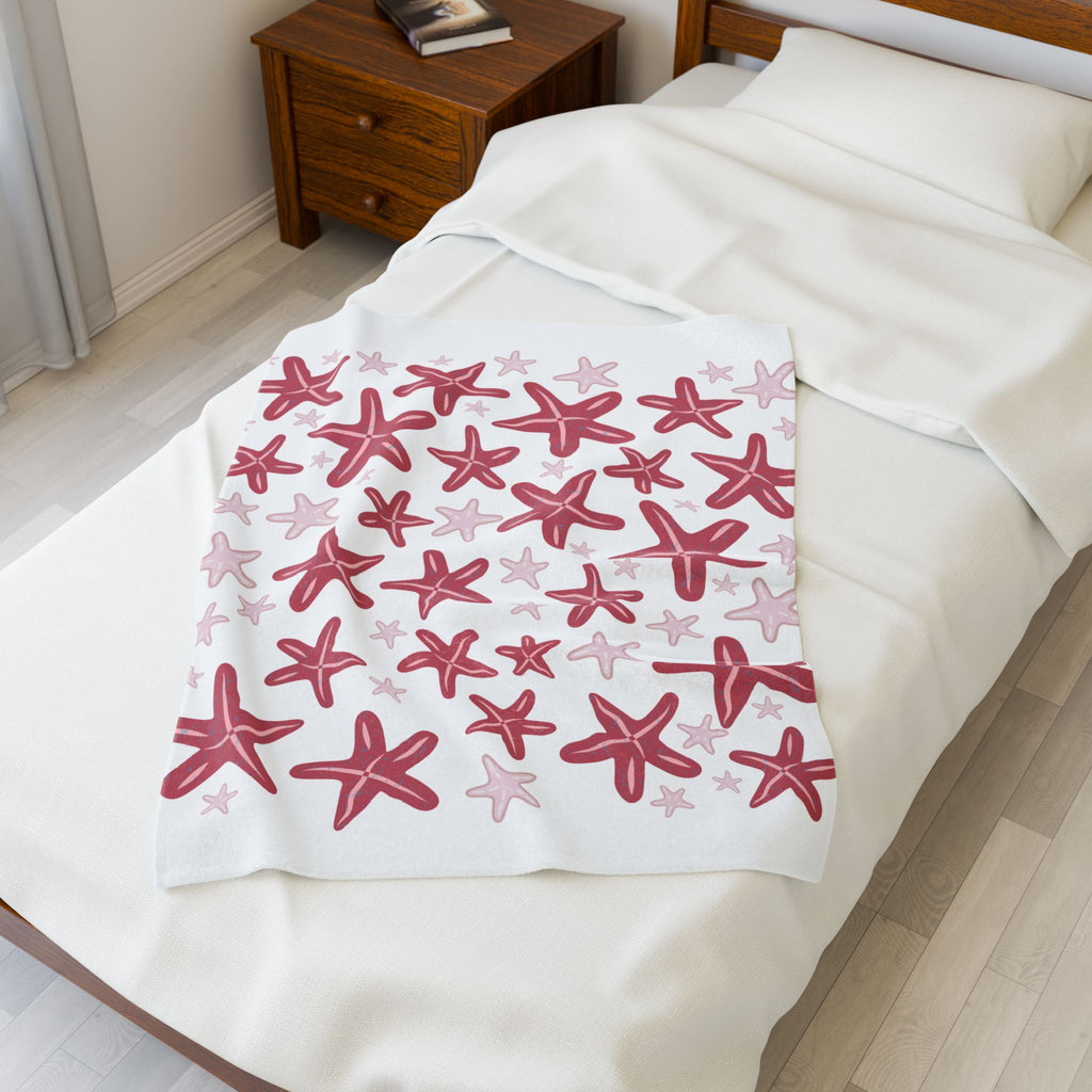 Dark Pink Velveteen Plush Blanket