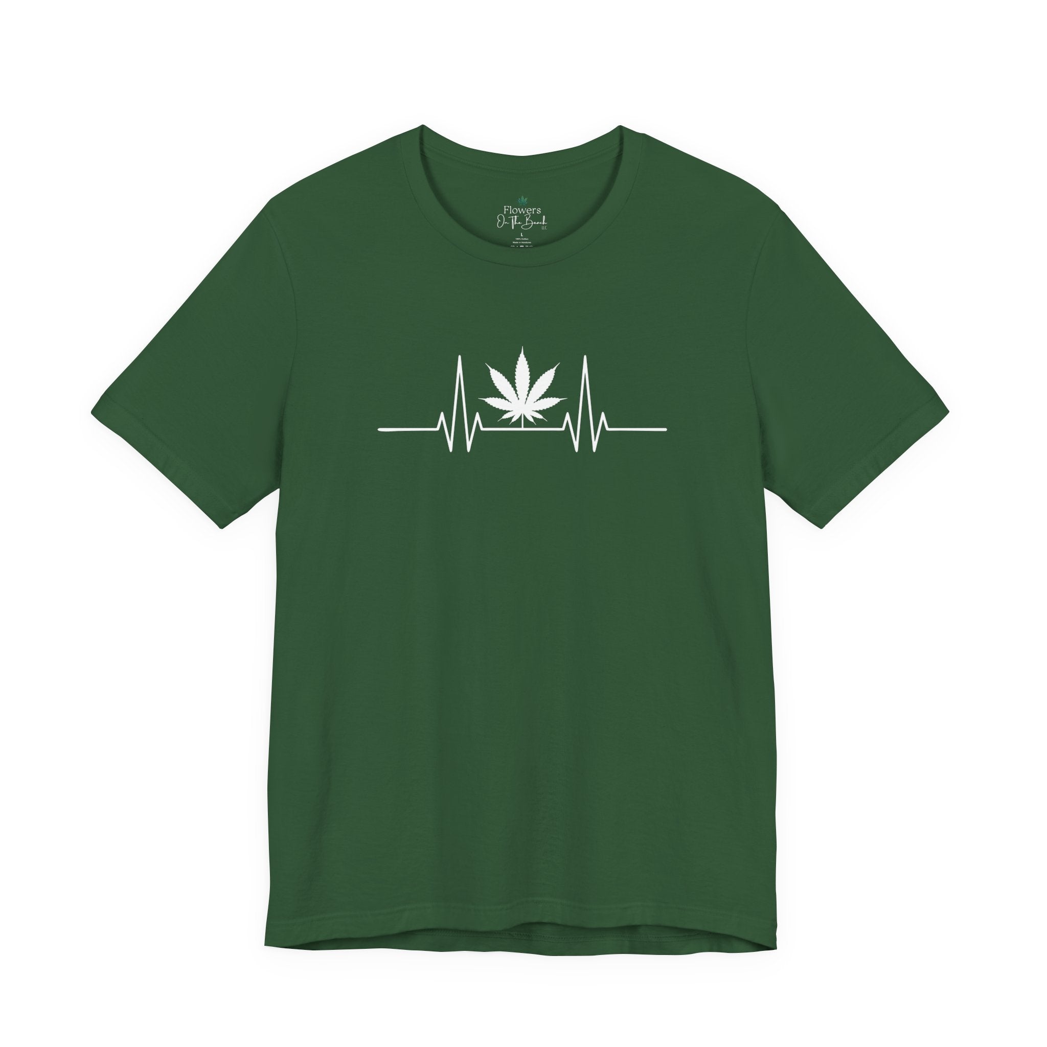 Weed Leaf Heartbeat Tee
