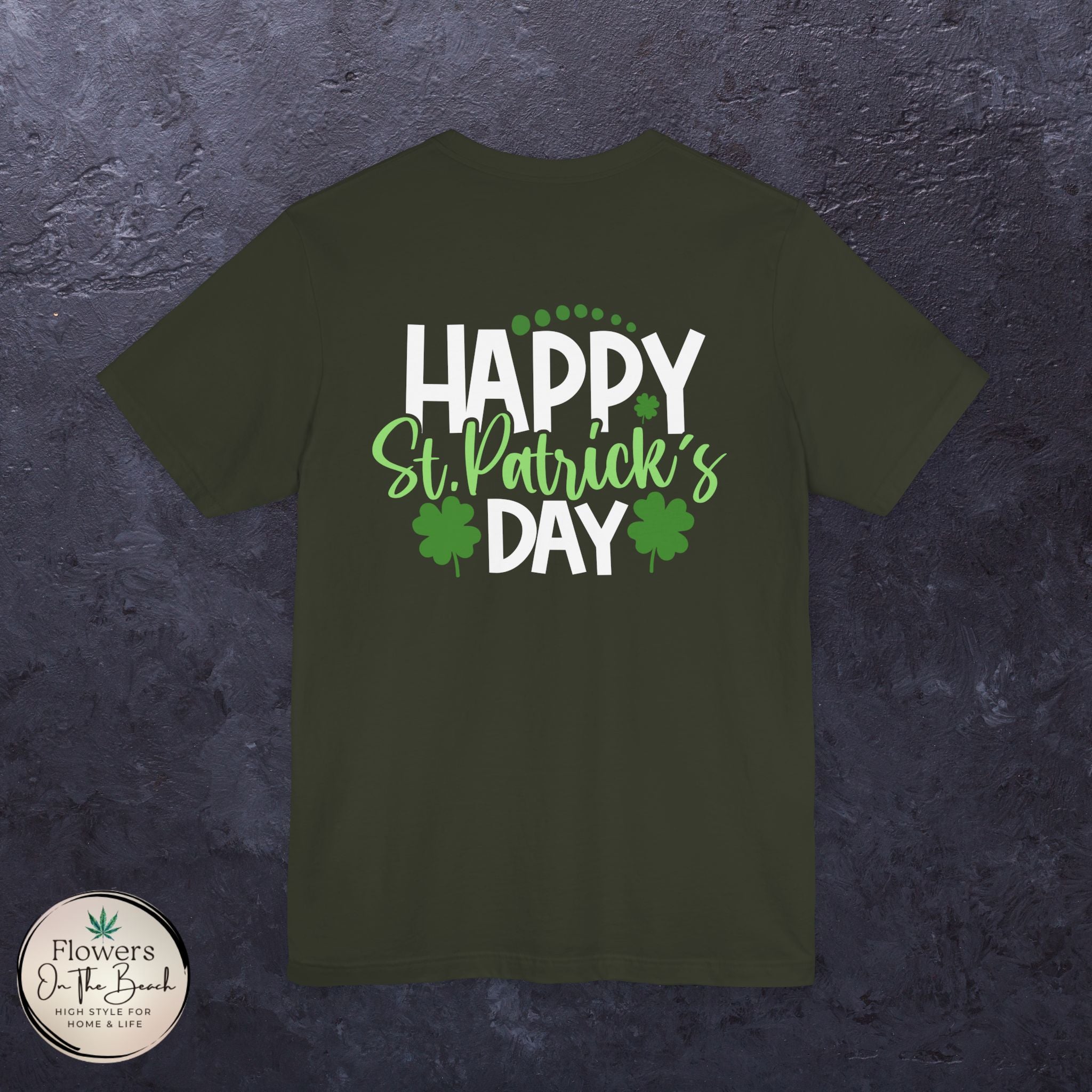 St. Patrick's Day Tee with Subtle Weed Leaves