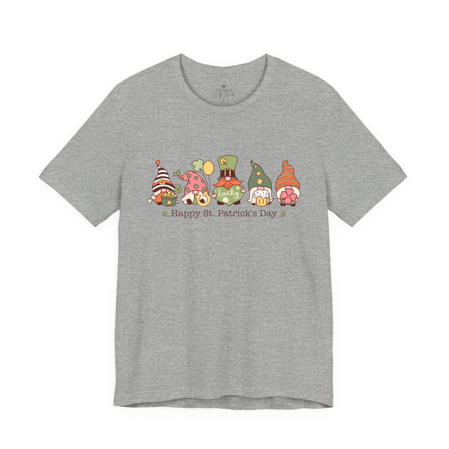 St Patrick's Day Tee, Gnomes Shirt, Happy St Patricks Day T-Shirt, Unisex Jersey, Holiday Gift, Green Clover Top