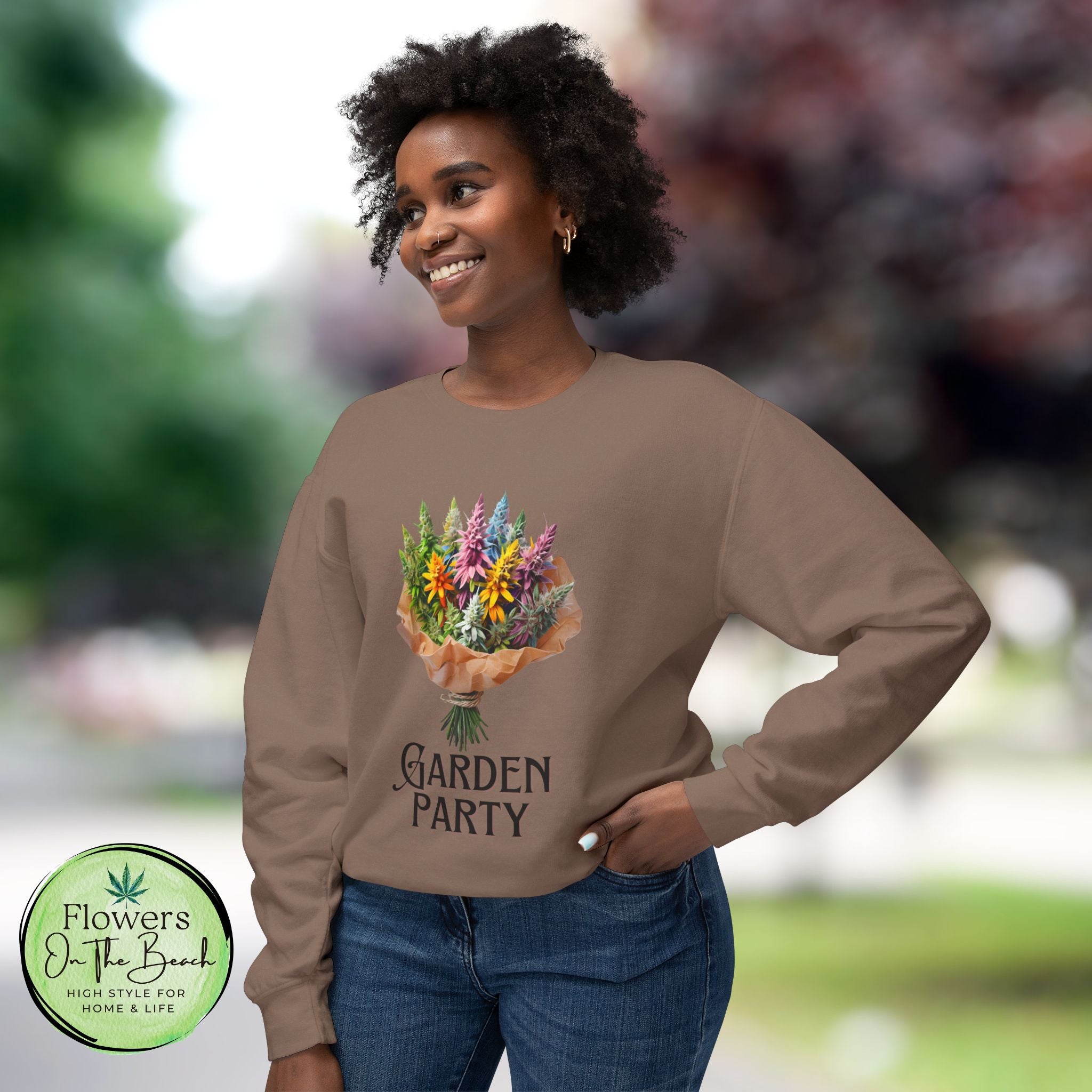 Garden Party Cannabis Flowers Sweatshirt