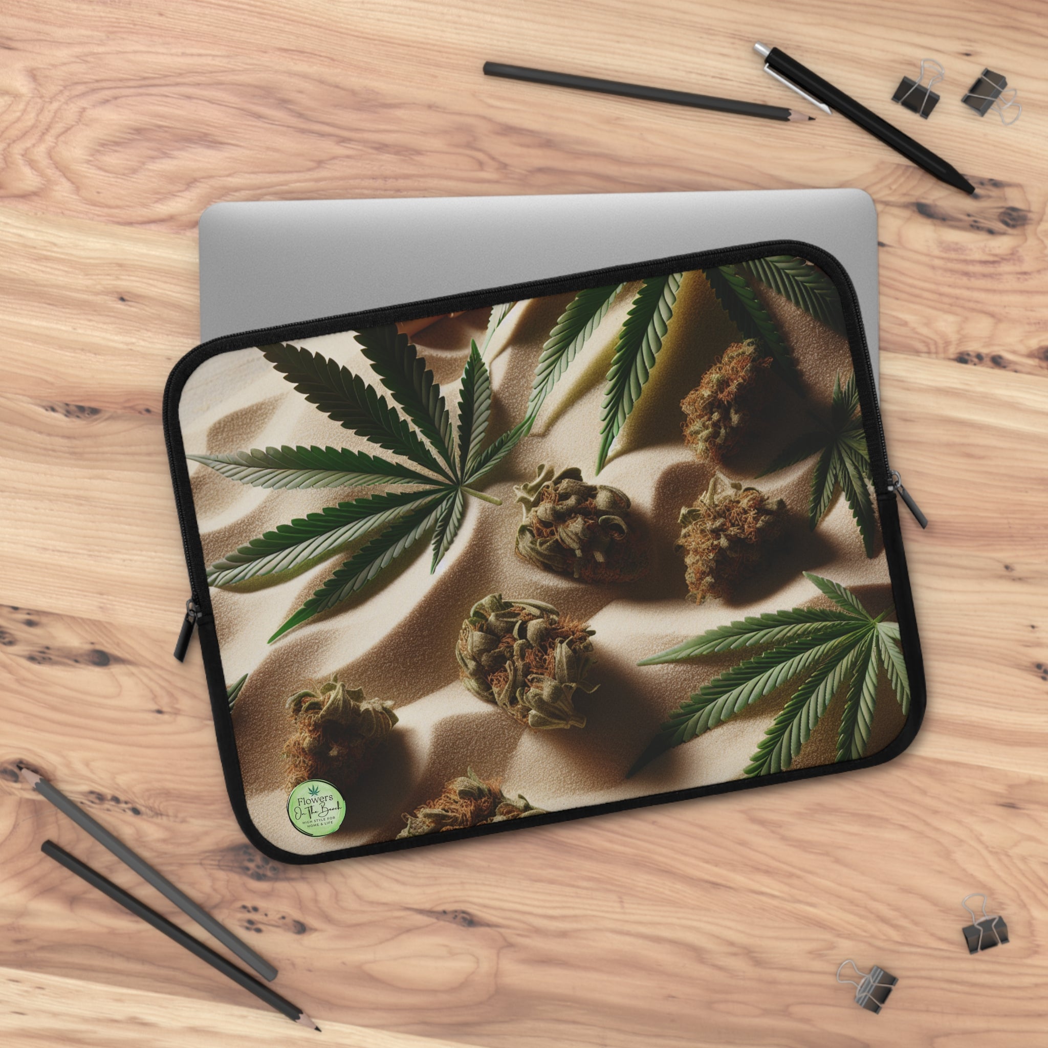 Flowers on the Beach Laptop Sleeve