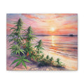 Cannabis Flowers on the Beach Wall Art