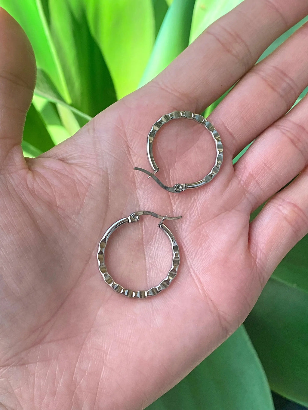 Hammered Hoops Earrings