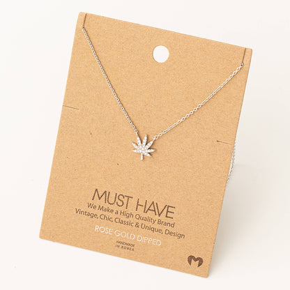 Elevated Cannabis Pendant Necklace