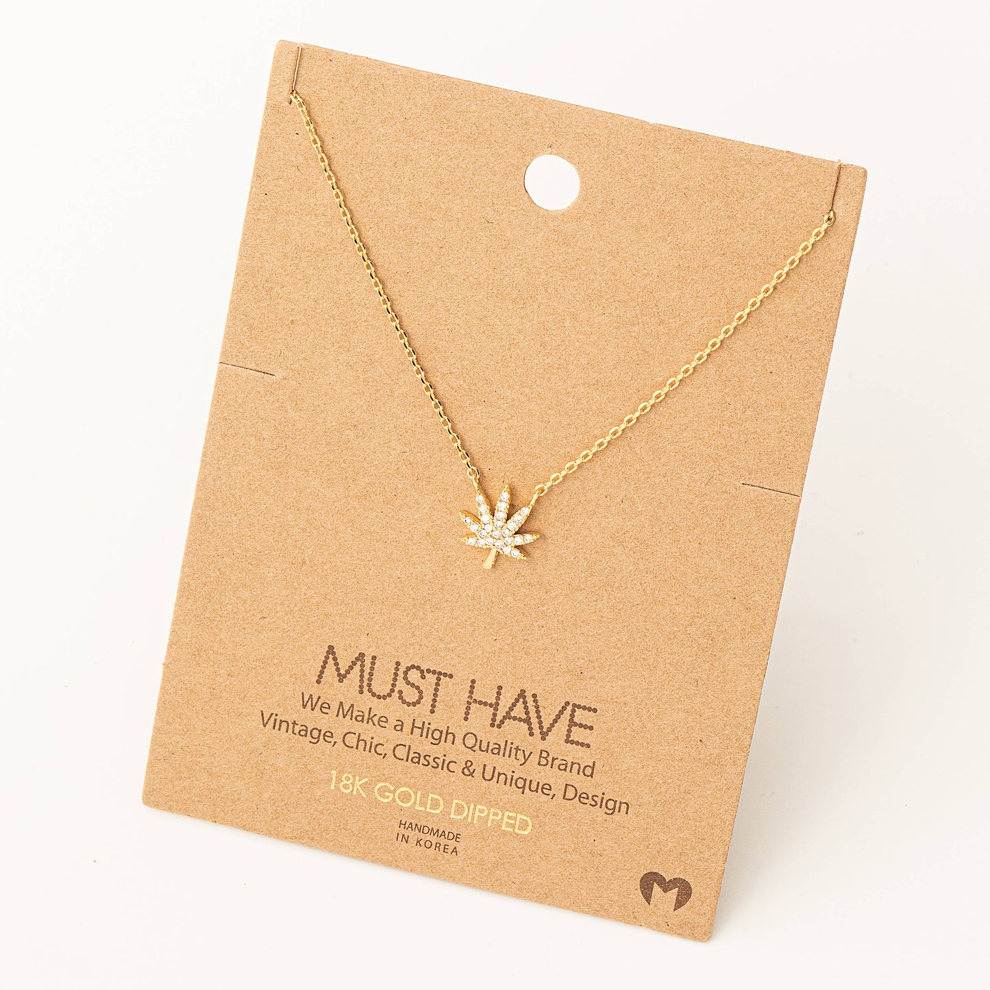 Elevated Cannabis Pendant Necklace