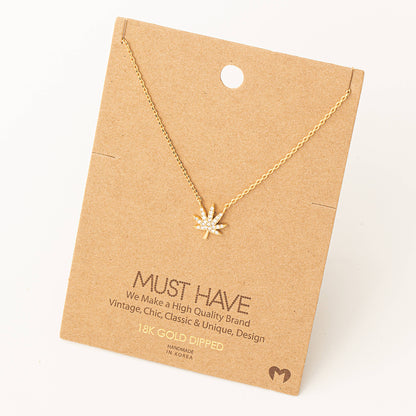 Elevated Cannabis Pendant Necklace