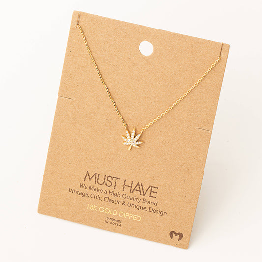 Elevated Cannabis Pendant Necklace