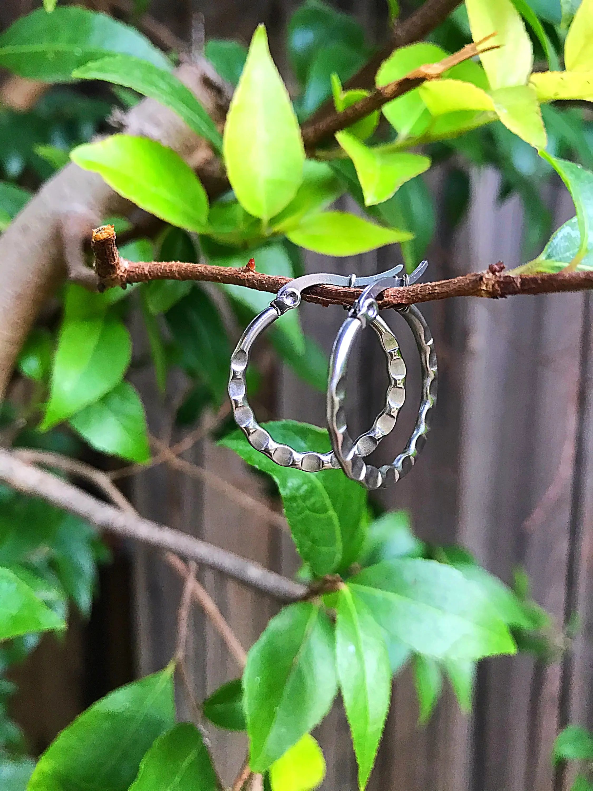 Hammered Hoops Earrings